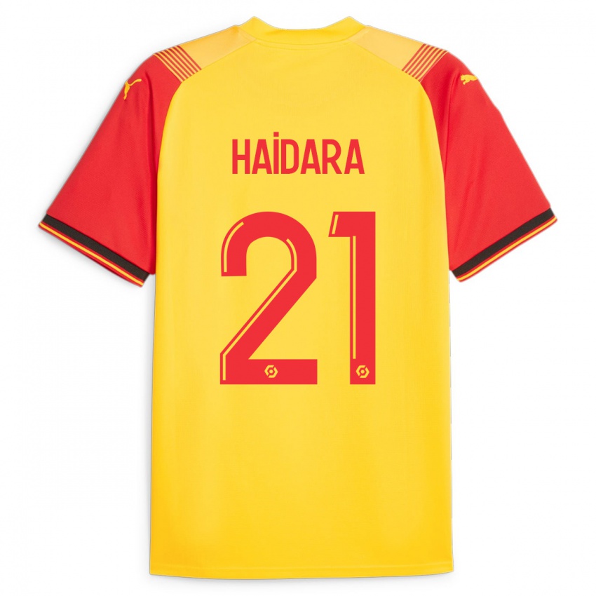 Børn Massadio Haidara #21 Gul Hjemmebane Spillertrøjer 2023/24 Trøje T-Shirt