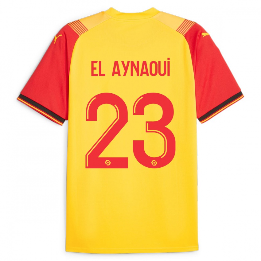 Børn Neil El Aynaoui #23 Gul Hjemmebane Spillertrøjer 2023/24 Trøje T-Shirt