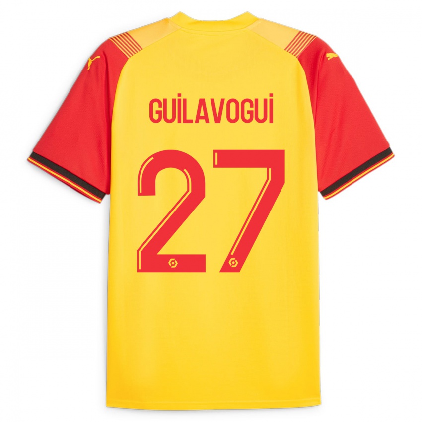 Børn Morgan Guilavogui #27 Gul Hjemmebane Spillertrøjer 2023/24 Trøje T-Shirt