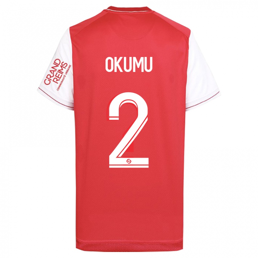 Børn Joseph Okumu #2 Rød Hjemmebane Spillertrøjer 2023/24 Trøje T-Shirt