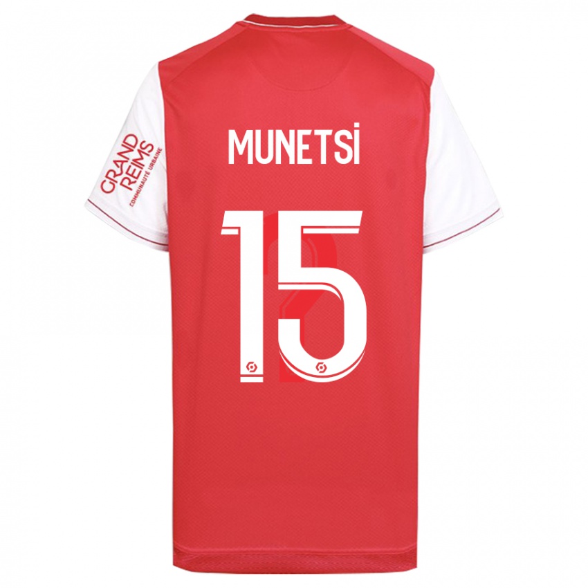 Børn Marshall Munetsi #15 Rød Hjemmebane Spillertrøjer 2023/24 Trøje T-Shirt