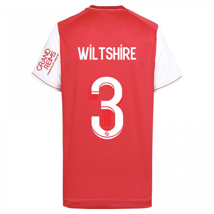 Børn Tiernny Wiltshire #3 Rød Hjemmebane Spillertrøjer 2023/24 Trøje T-Shirt