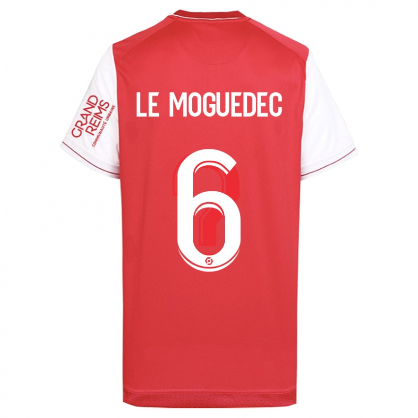 Børn Anaële Le Moguédec #6 Rød Hjemmebane Spillertrøjer 2023/24 Trøje T-Shirt