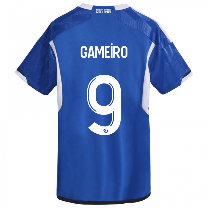 Børn Kévin Gameiro #9 Blå Hjemmebane Spillertrøjer 2023/24 Trøje T-Shirt