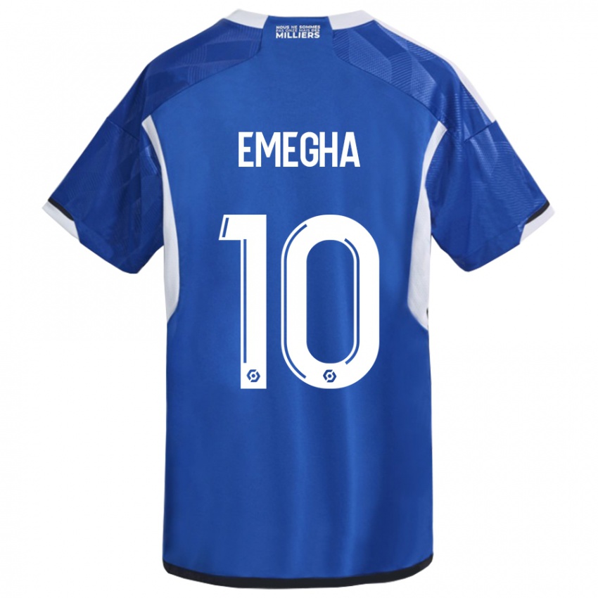 Børn Emanuel Emegha #10 Blå Hjemmebane Spillertrøjer 2023/24 Trøje T-Shirt