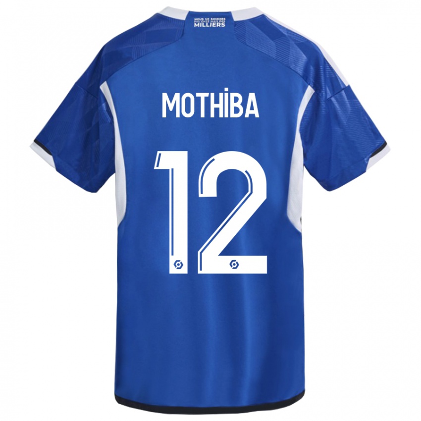 Børn Lebo Mothiba #12 Blå Hjemmebane Spillertrøjer 2023/24 Trøje T-Shirt