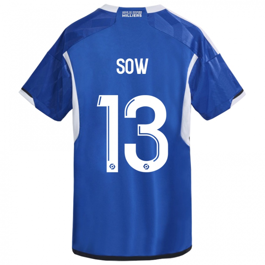 Børn Saïdou Sow #13 Blå Hjemmebane Spillertrøjer 2023/24 Trøje T-Shirt