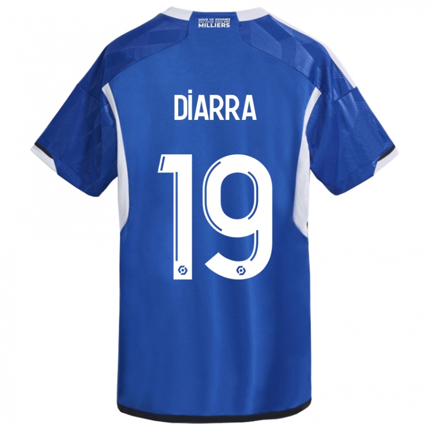 Børn Habib Diarra #19 Blå Hjemmebane Spillertrøjer 2023/24 Trøje T-Shirt