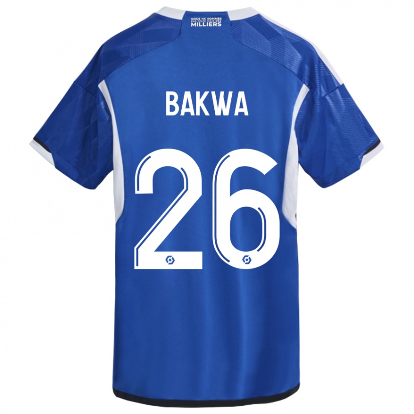 Børn Dilane Bakwa #26 Blå Hjemmebane Spillertrøjer 2023/24 Trøje T-Shirt