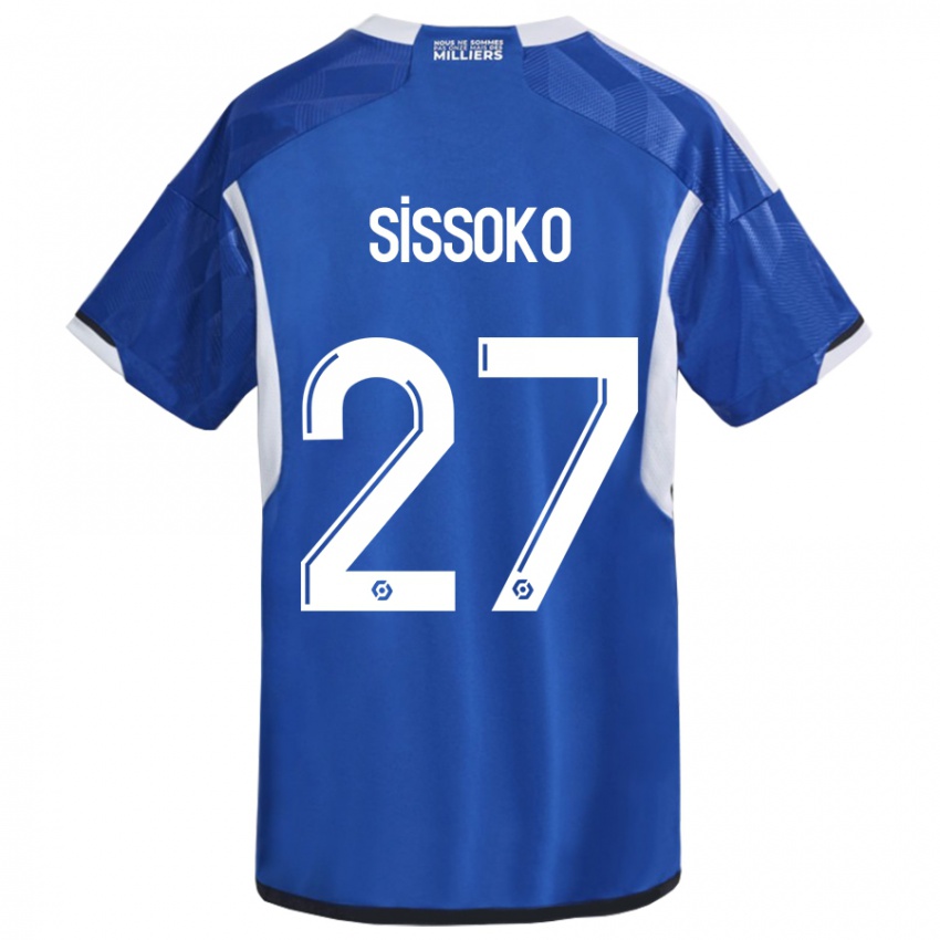 Børn Ibrahima Sissoko #27 Blå Hjemmebane Spillertrøjer 2023/24 Trøje T-Shirt