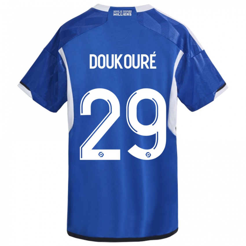 Børn Ismaël Doukouré #29 Blå Hjemmebane Spillertrøjer 2023/24 Trøje T-Shirt