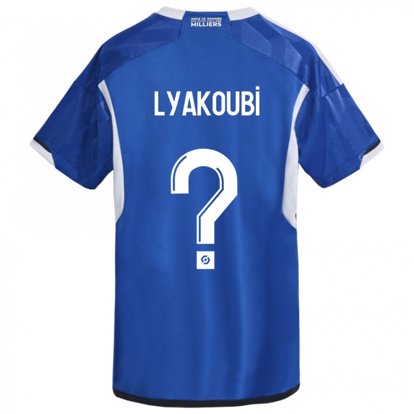 Børn Oussama Lyakoubi #0 Blå Hjemmebane Spillertrøjer 2023/24 Trøje T-Shirt