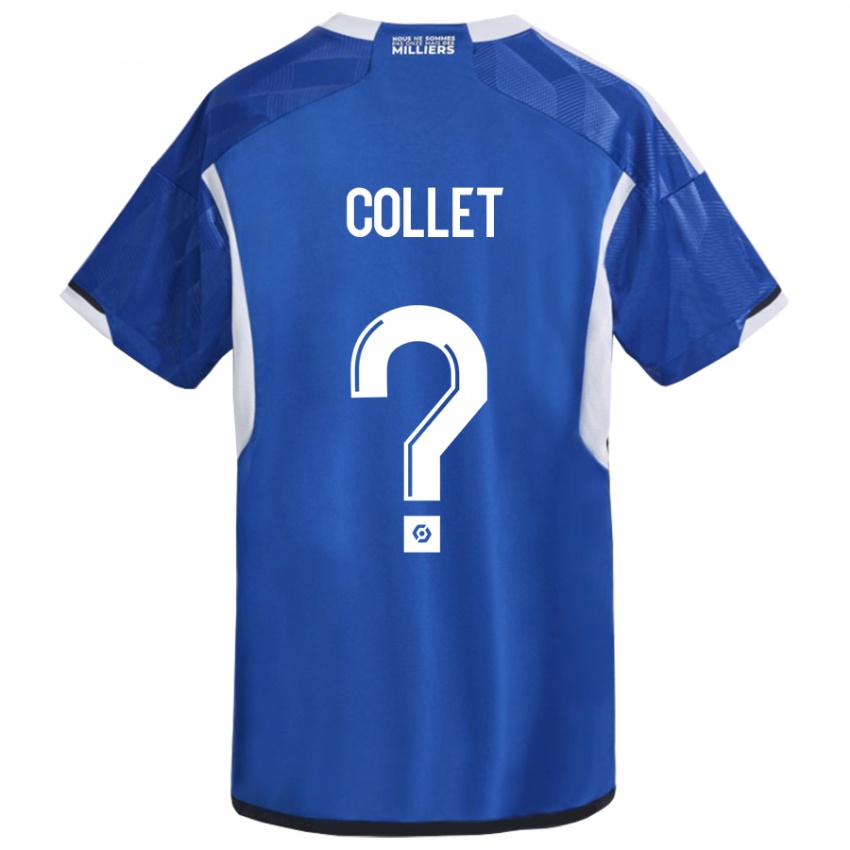 Børn Arthur Tirard Collet #0 Blå Hjemmebane Spillertrøjer 2023/24 Trøje T-Shirt