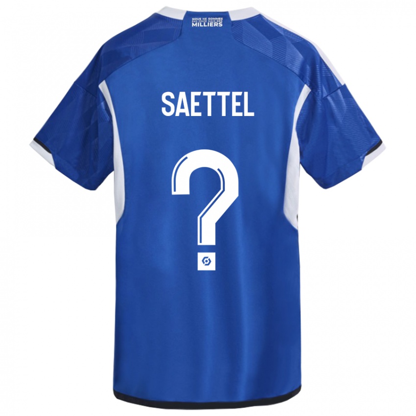 Børn Tom Saettel #0 Blå Hjemmebane Spillertrøjer 2023/24 Trøje T-Shirt
