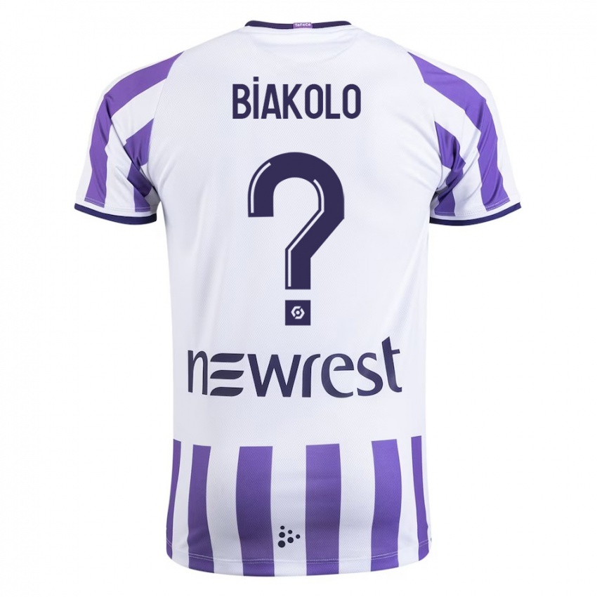 Børn Tony Biakolo #0 Hvid Hjemmebane Spillertrøjer 2023/24 Trøje T-Shirt