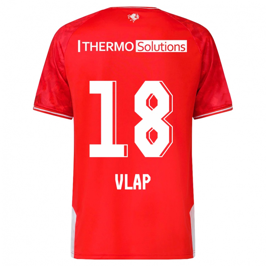 Børn Michel Vlap #18 Rød Hjemmebane Spillertrøjer 2023/24 Trøje T-Shirt