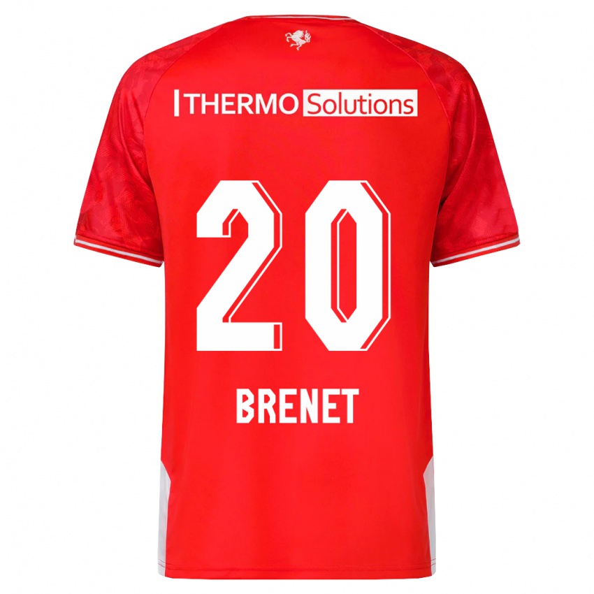 Børn Joshua Brenet #20 Rød Hjemmebane Spillertrøjer 2023/24 Trøje T-Shirt