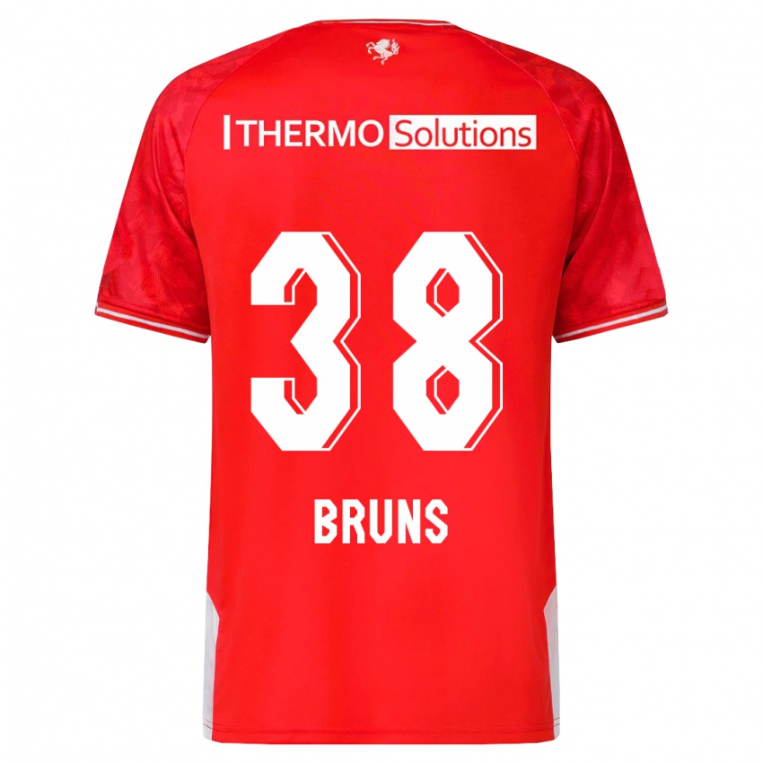 Børn Max Bruns #38 Rød Hjemmebane Spillertrøjer 2023/24 Trøje T-Shirt