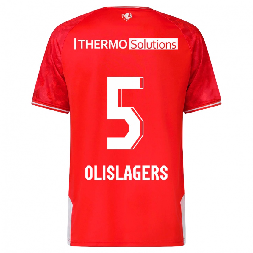 Børn Marisa Olislagers #5 Rød Hjemmebane Spillertrøjer 2023/24 Trøje T-Shirt