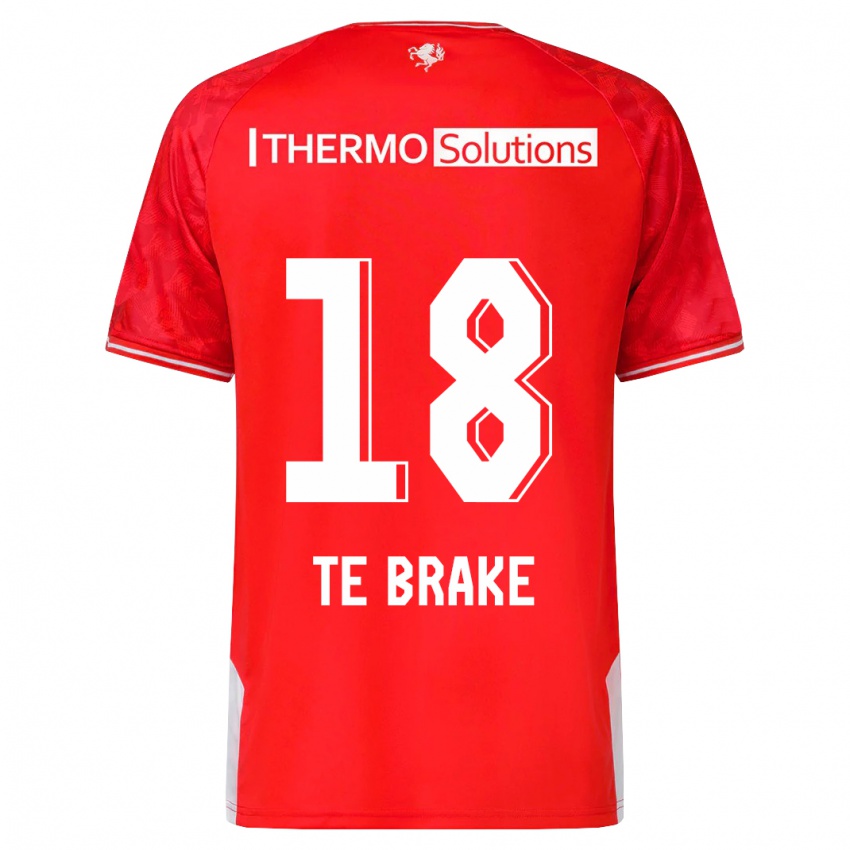 Børn Sophie Te Brake #18 Rød Hjemmebane Spillertrøjer 2023/24 Trøje T-Shirt