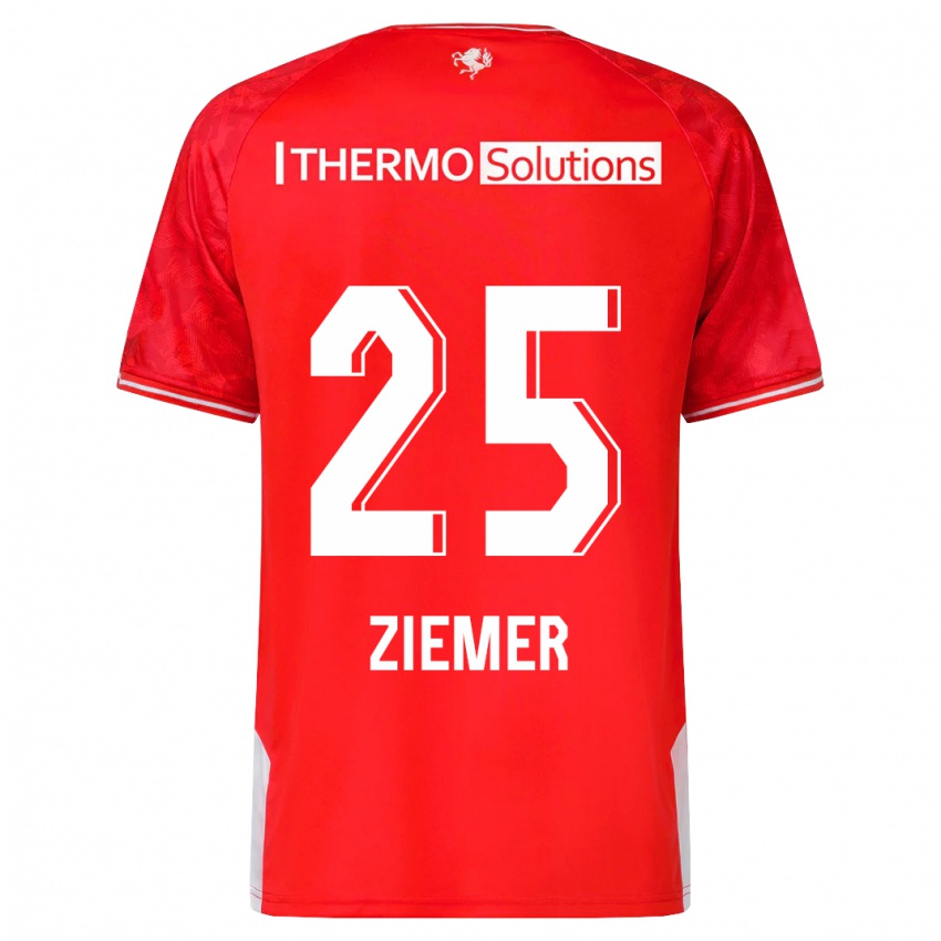 Børn Taylor Ziemer #25 Rød Hjemmebane Spillertrøjer 2023/24 Trøje T-Shirt