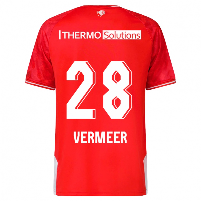 Børn Sofie Rianne Vermeer #28 Rød Hjemmebane Spillertrøjer 2023/24 Trøje T-Shirt