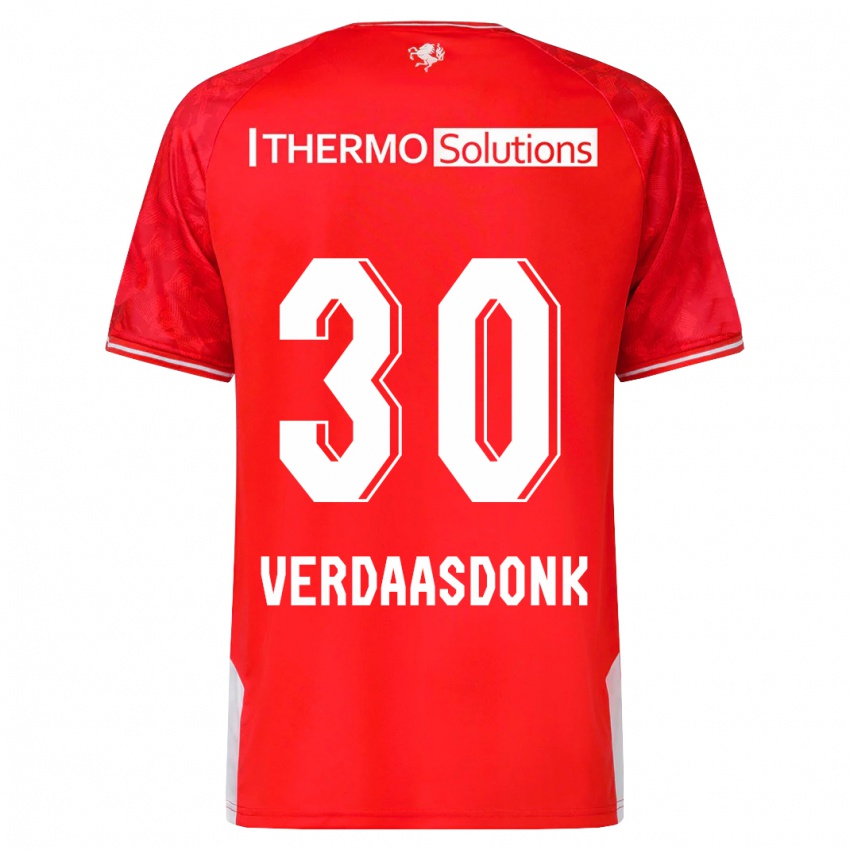 Børn Suus Verdaasdonk #30 Rød Hjemmebane Spillertrøjer 2023/24 Trøje T-Shirt