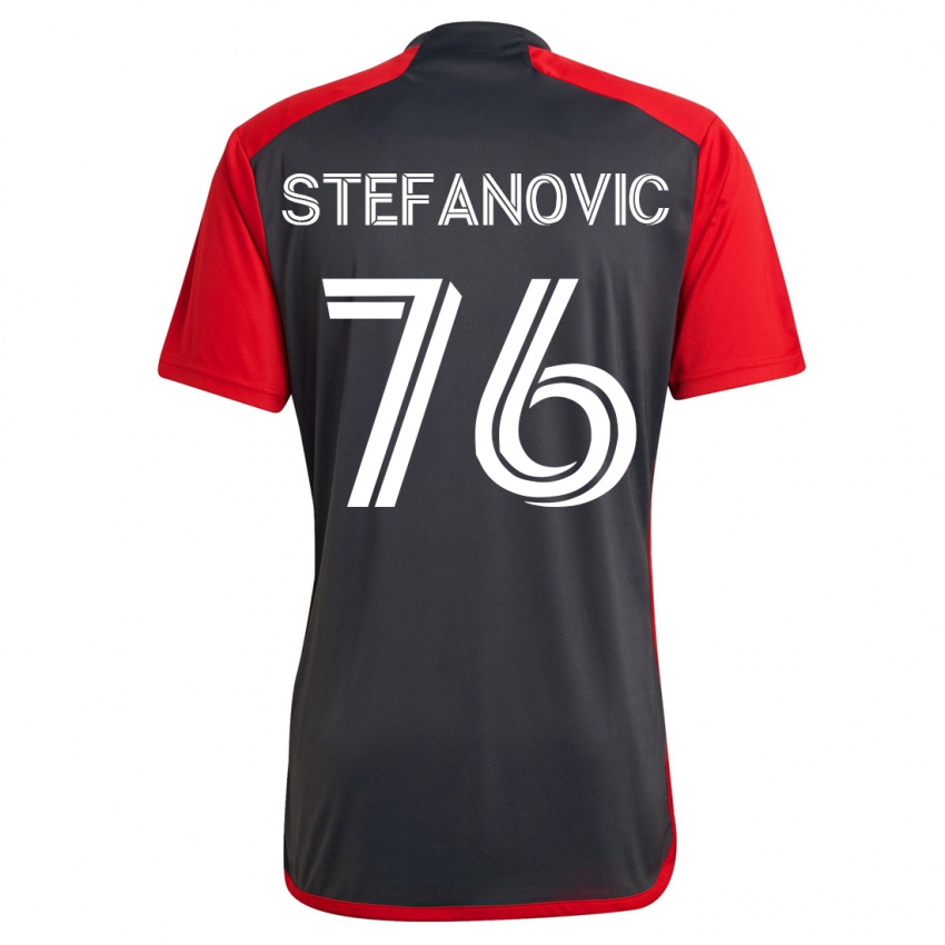 Børn Lazar Stefanovic #76 Grå Hjemmebane Spillertrøjer 2023/24 Trøje T-Shirt