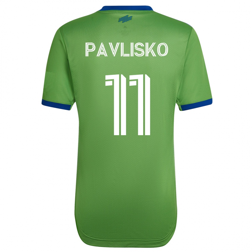 Børn Kirsten Pavlisko #11 Grøn Hjemmebane Spillertrøjer 2023/24 Trøje T-Shirt