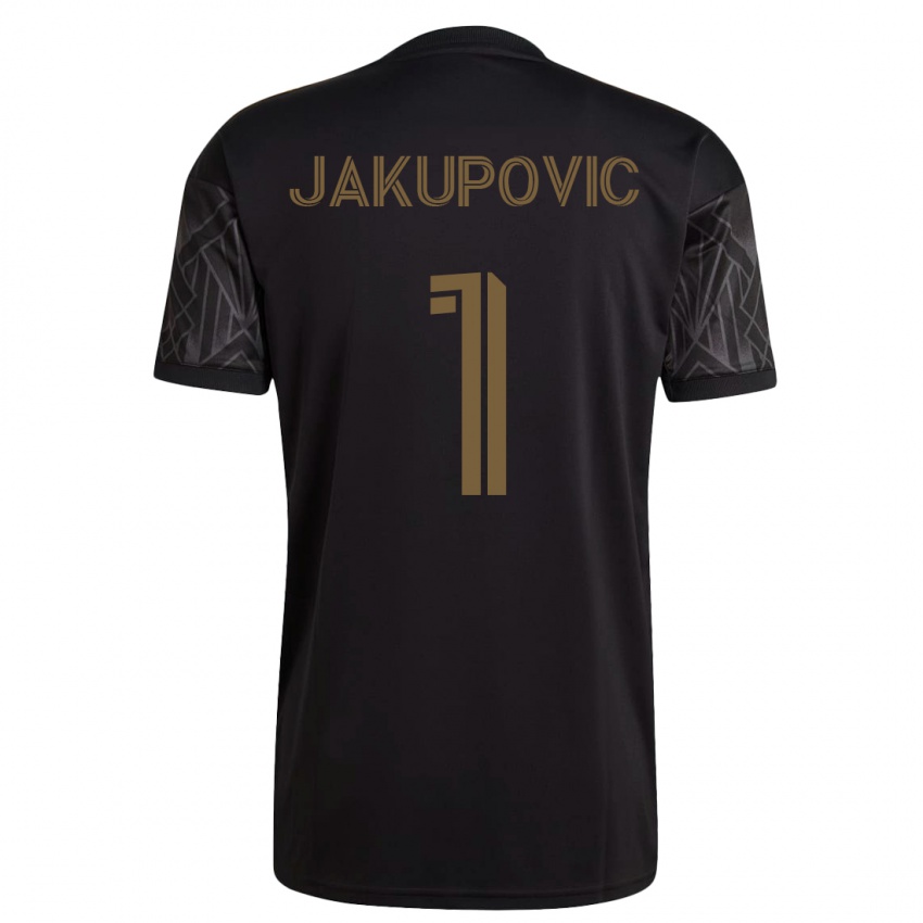 Børn Eldin Jakupović #1 Sort Hjemmebane Spillertrøjer 2023/24 Trøje T-Shirt