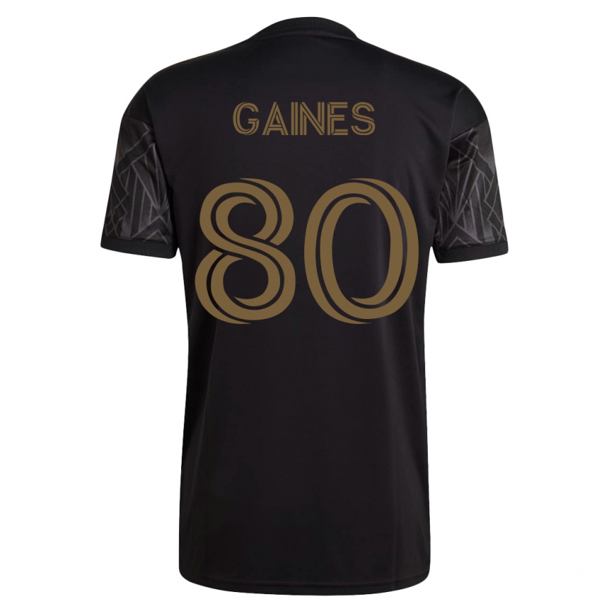 Børn Julian Gaines #80 Sort Hjemmebane Spillertrøjer 2023/24 Trøje T-Shirt