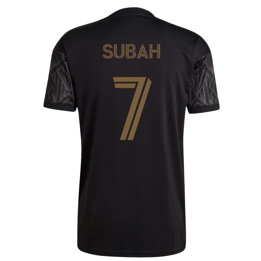 Børn Yekeson Subah #7 Sort Hjemmebane Spillertrøjer 2023/24 Trøje T-Shirt