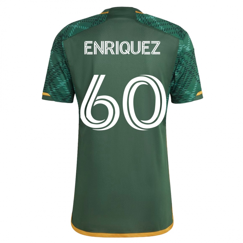 Børn Victor Enriquez #60 Grøn Hjemmebane Spillertrøjer 2023/24 Trøje T-Shirt