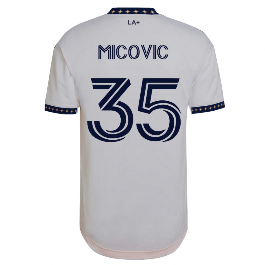 Børn Novak Micovic #35 Hvid Hjemmebane Spillertrøjer 2023/24 Trøje T-Shirt