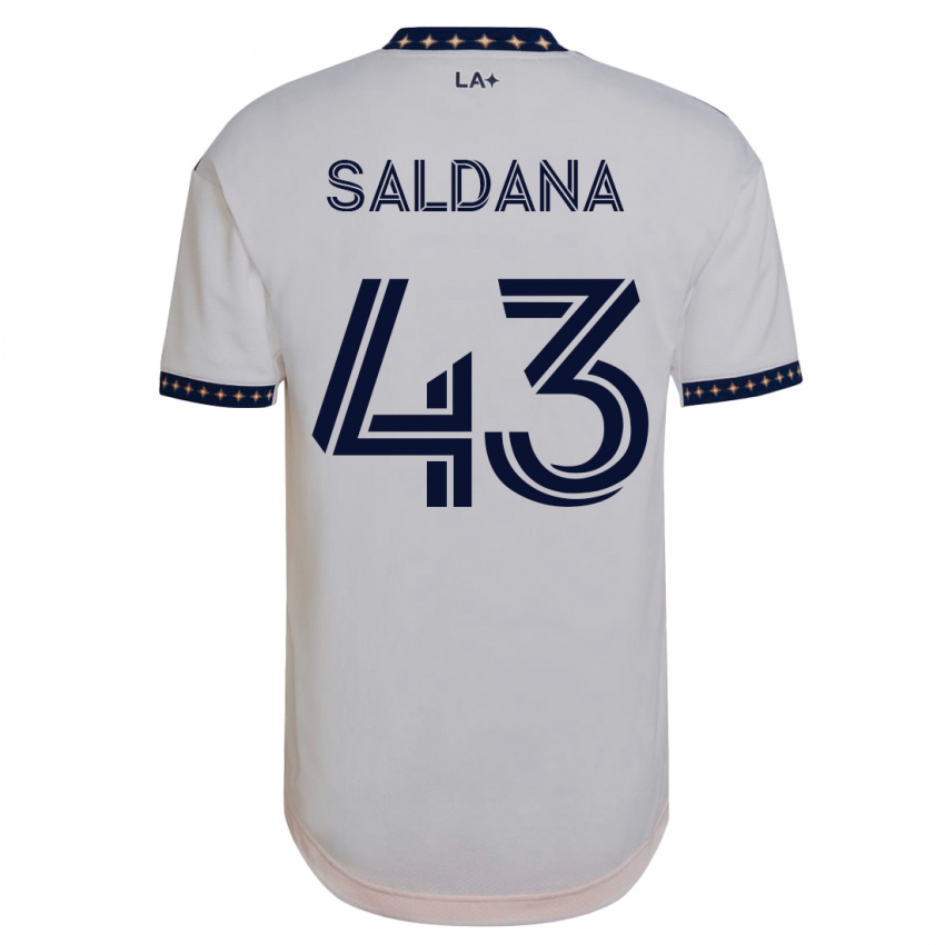 Børn Adam Saldaña #43 Hvid Hjemmebane Spillertrøjer 2023/24 Trøje T-Shirt