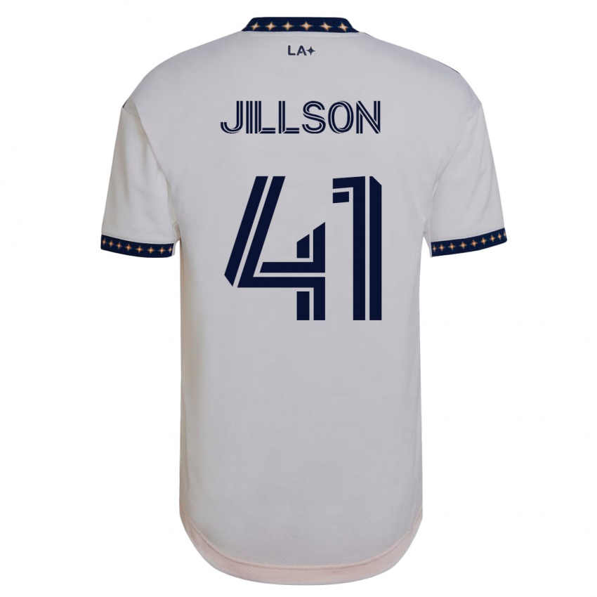 Børn Simon Jillson #41 Hvid Hjemmebane Spillertrøjer 2023/24 Trøje T-Shirt