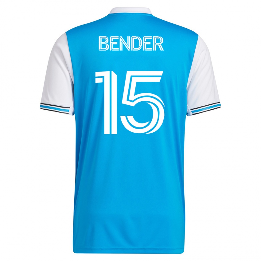 Børn Ben Bender #15 Blå Hjemmebane Spillertrøjer 2023/24 Trøje T-Shirt