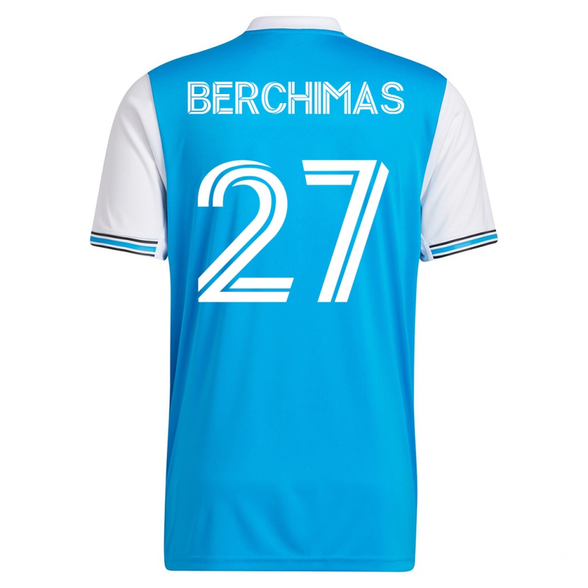 Børn Nimfasha Berchimas #27 Blå Hjemmebane Spillertrøjer 2023/24 Trøje T-Shirt