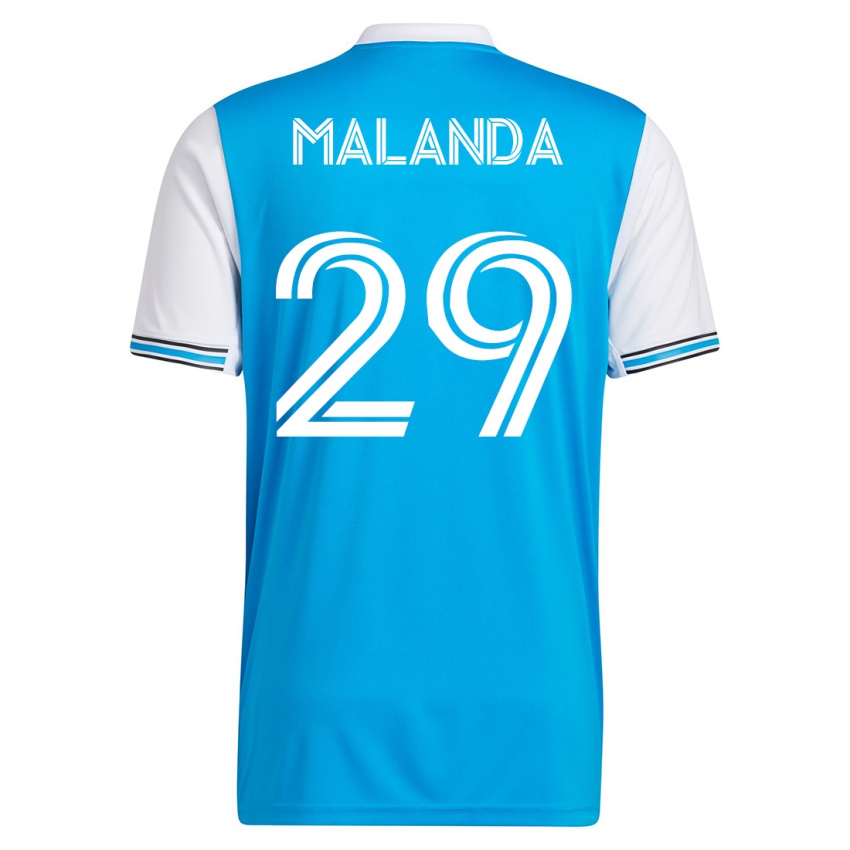 Børn Adilson Malanda #29 Blå Hjemmebane Spillertrøjer 2023/24 Trøje T-Shirt