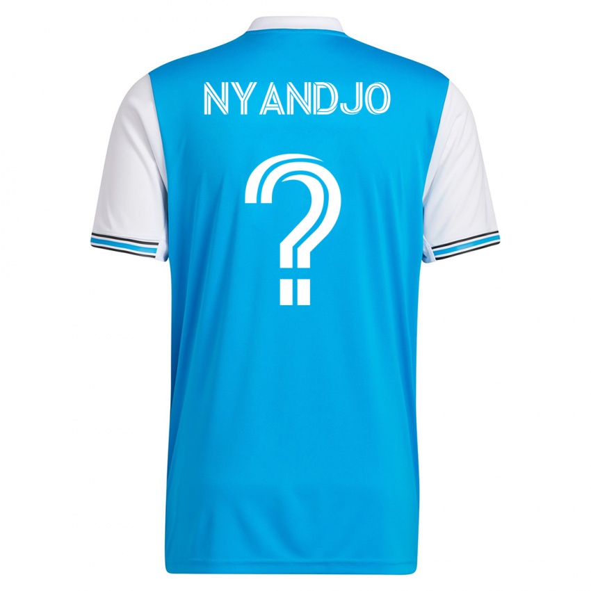 Børn James Nyandjo #0 Blå Hjemmebane Spillertrøjer 2023/24 Trøje T-Shirt