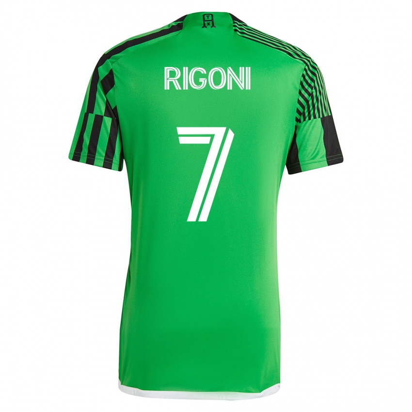 Børn Emiliano Rigoni #7 Grøn Sort Hjemmebane Spillertrøjer 2023/24 Trøje T-Shirt