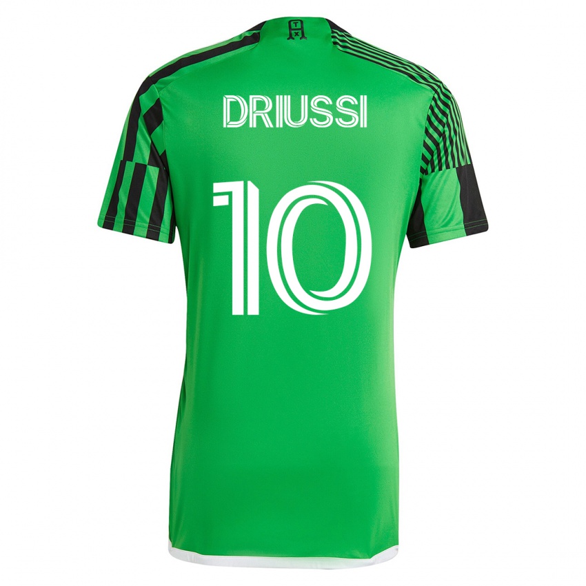 Børn Sebastián Driussi #10 Grøn Sort Hjemmebane Spillertrøjer 2023/24 Trøje T-Shirt