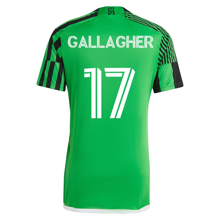 Børn Jon Gallagher #17 Grøn Sort Hjemmebane Spillertrøjer 2023/24 Trøje T-Shirt