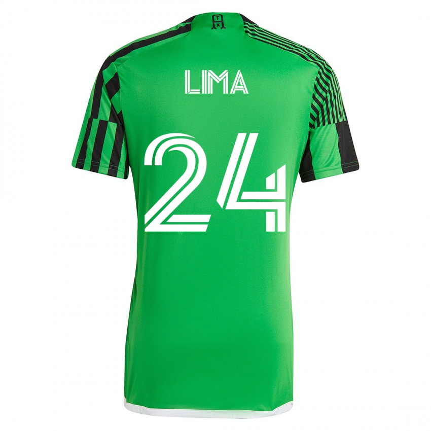 Børn Nick Lima #24 Grøn Sort Hjemmebane Spillertrøjer 2023/24 Trøje T-Shirt