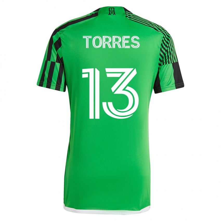 Børn Leo Torres #13 Grøn Sort Hjemmebane Spillertrøjer 2023/24 Trøje T-Shirt