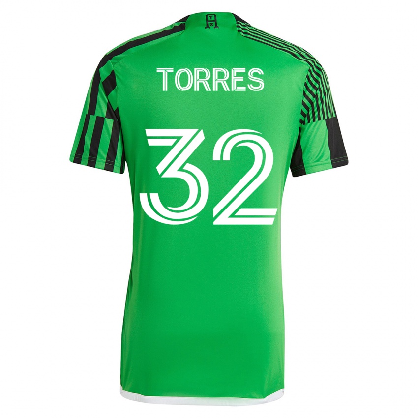Børn Ervin Torres #32 Grøn Sort Hjemmebane Spillertrøjer 2023/24 Trøje T-Shirt