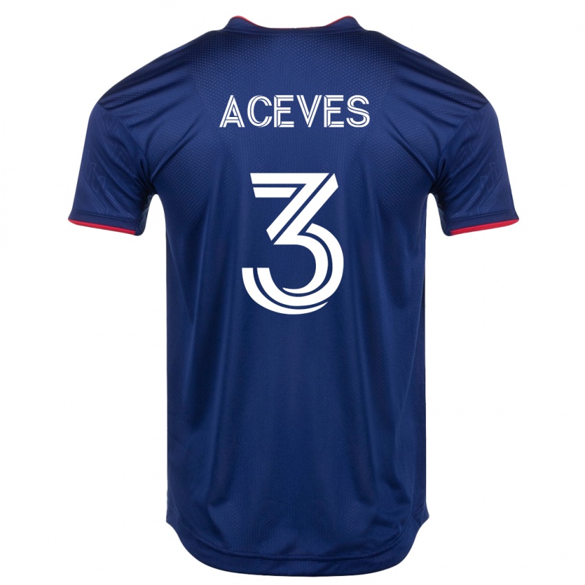 Børn Alonso Aceves #3 Flåde Hjemmebane Spillertrøjer 2023/24 Trøje T-Shirt