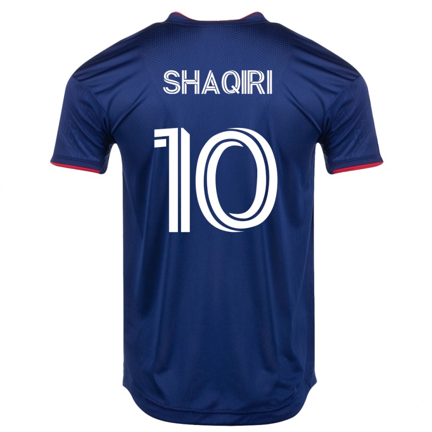 Børn Xherdan Shaqiri #10 Flåde Hjemmebane Spillertrøjer 2023/24 Trøje T-Shirt