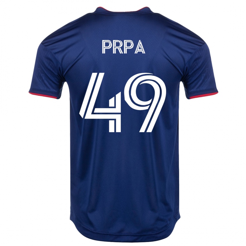 Børn Luka Prpa #49 Flåde Hjemmebane Spillertrøjer 2023/24 Trøje T-Shirt