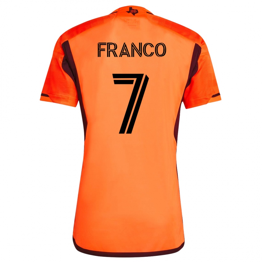Børn Iván Franco #7 Appelsin Hjemmebane Spillertrøjer 2023/24 Trøje T-Shirt